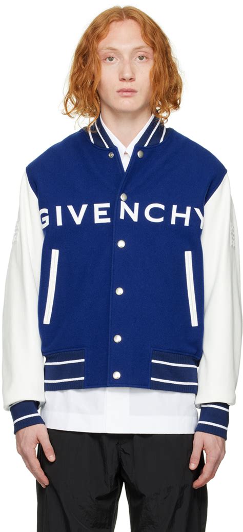 givenchy blue bomber jacket|men cropped bomber jacket.